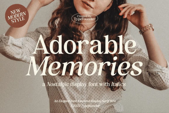 Adorable Memories: A Nostalgic Display Font for Digital Branding