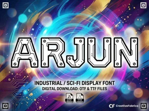 Arjun: A Futuristic Display Typeface for Standout Branding