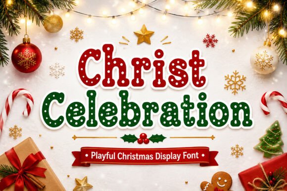 Christ Celebration: A Joyful Display Font for Holiday Makers