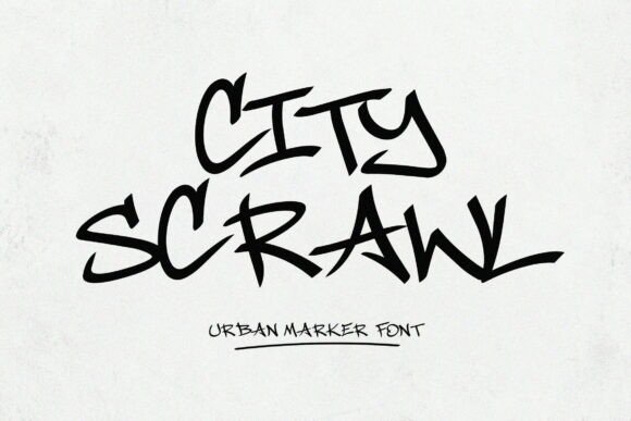 City Scrawl: A Bold Display Font That Feels Like Street Art on Your Products