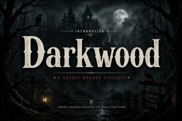 Darkwood: A Bold Vintage Display Font for Digital Branding