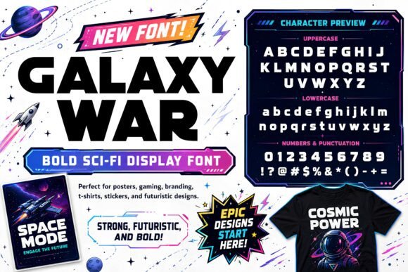 Galaxy War: A Futuristic Display Font That Elevates Small Business Branding
