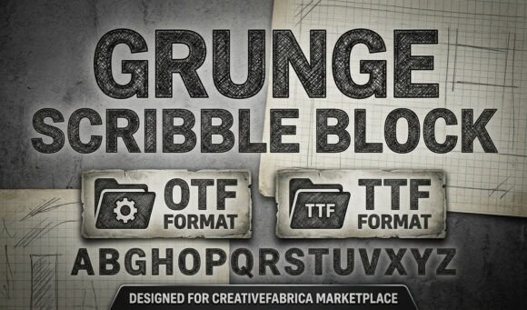 Grunge Scribble Block: A Display Font That Adds Instant Edge to Real Business Branding