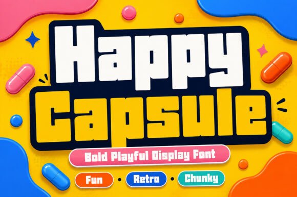 Happy Capsule: A Playful Display Font for Joyful Editorial Moments