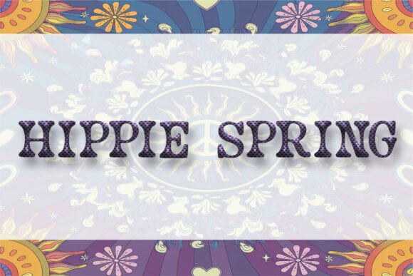 Hippie Spring Font: Handmade Charm for Labels, Stickers & More