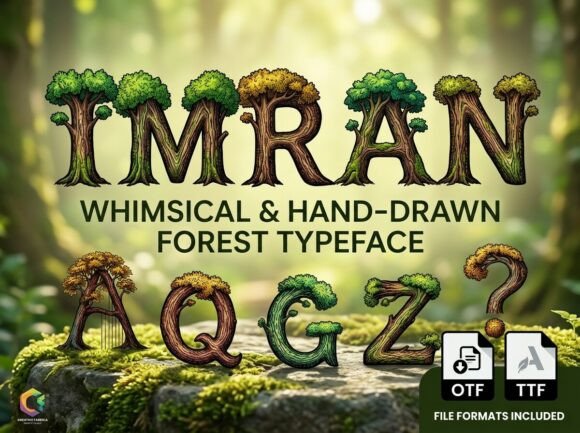 Imran: A Display Font That Brings Nature to Your Digital Headlines
