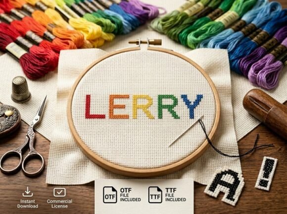 Lerry: A Standout Display Font for Handmade Creators