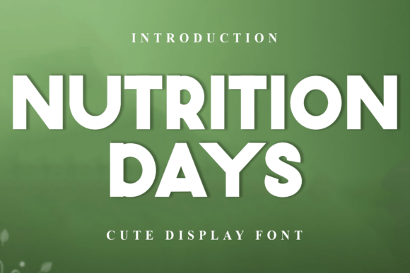 Nutrition Days: A Festive Display Font for Holiday Web Design
