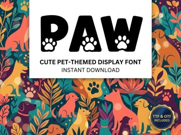 Paw: A Playful Display Font with Editorial Heart