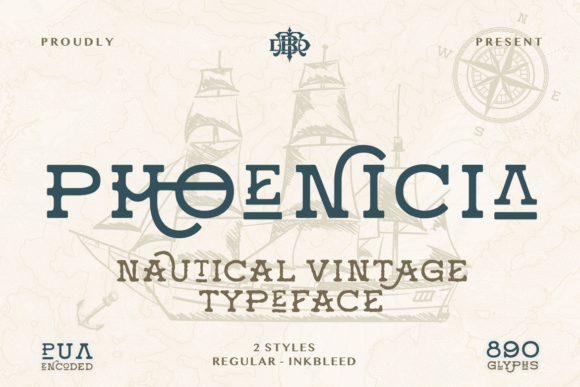 Phoenicia: A Nautical Display Typeface for Editorial Design