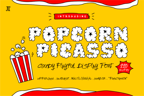 Popcorn Picasso: A Playful Display Font for Campaign Headlines