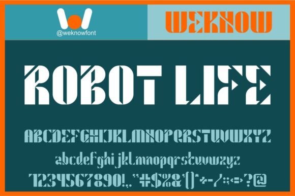 Robot Life: A Display Font That Makes Handmade Products Shine